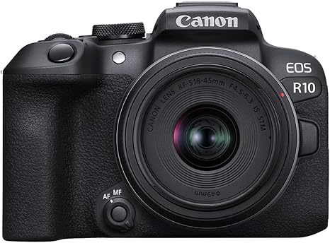 Canon EOS R10 Mirrorless Camera RF-S18-45mm F4.5-6.3 is STM Lens Kit, Hybrid Camera Digital Single-Lens Reflex Cameras